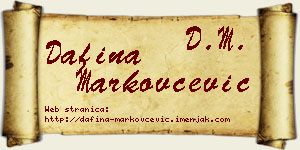 Dafina Markovčević vizit kartica
